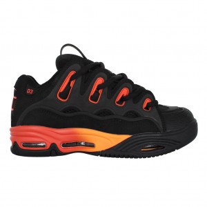 Men Osiris D3 2001 Skate Shoes Black / Orange / Black | OS3210469