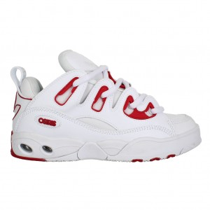 Women Osiris D3 E Sneakers White / Red / White | OS8563074